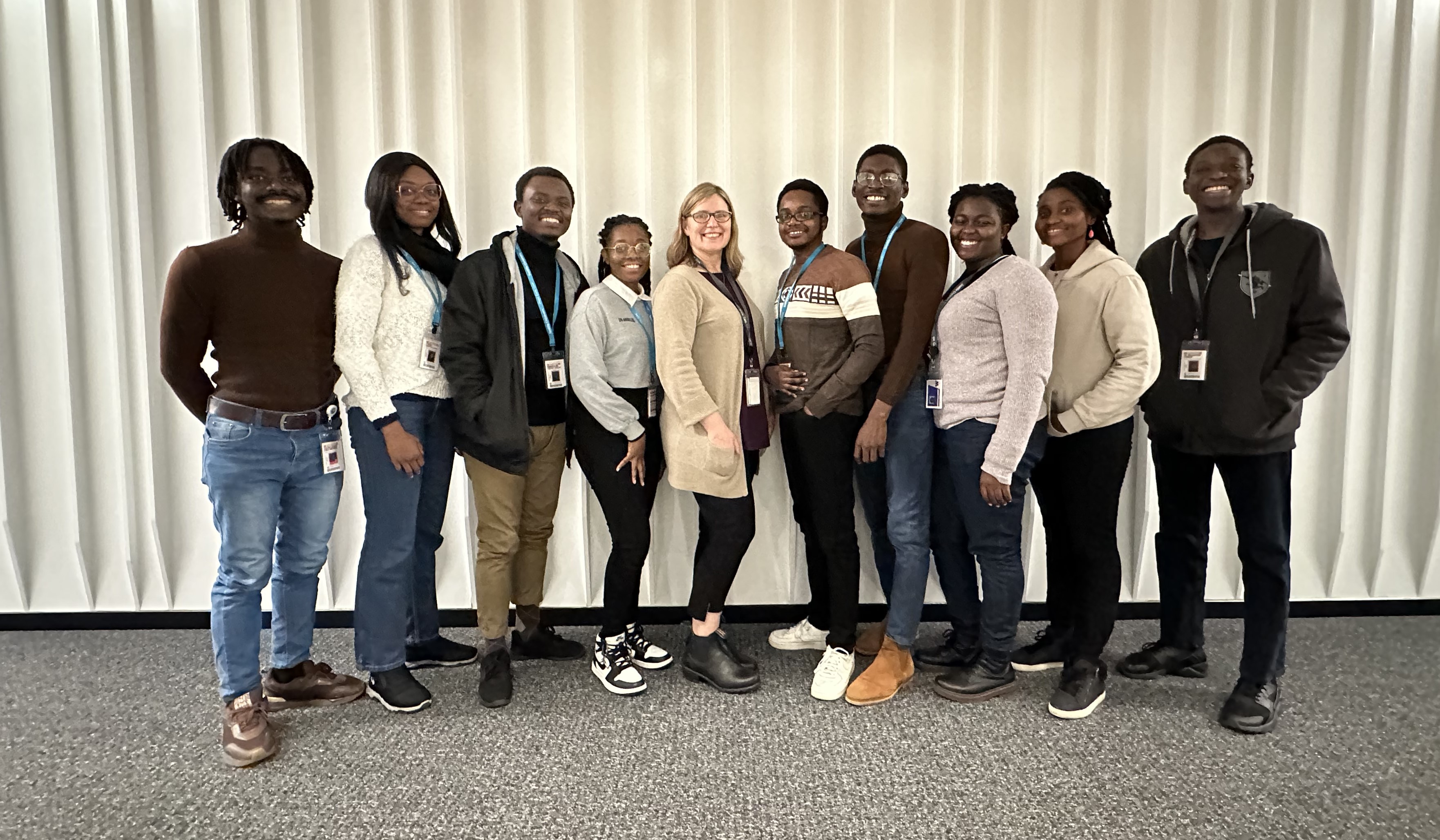 From the left James Osei-Mensa, Linda Frempong-Manso, Emmnuel Obeng-Addae, Pomaa Addo Appiah, Christy Mckinney, Cephas Ekow Biney, Samuel Quaynor Kanor, Joy Zialesi Atokple, Hannah Emefa Azinogo, Yusuf Almahroof